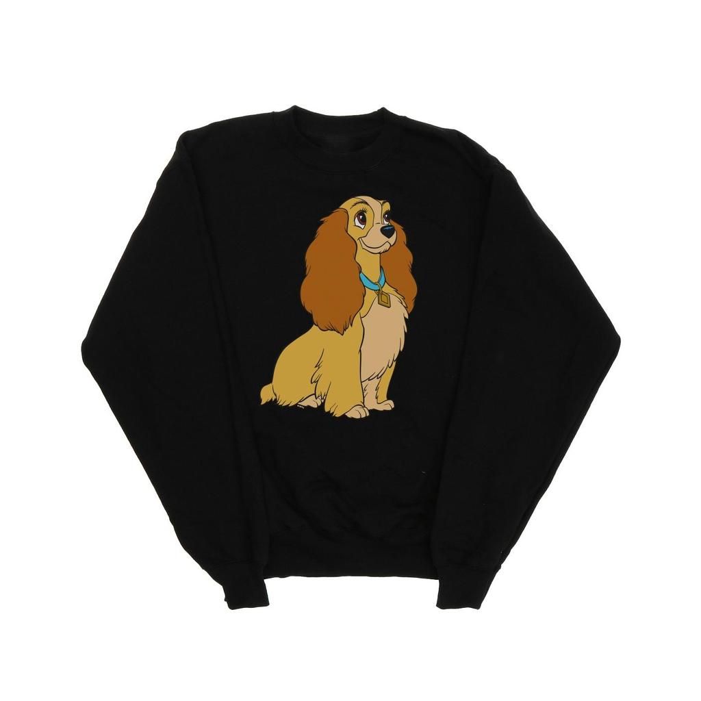 Disney Mens Lady And The Tramp Lady Spaghetti Heart Sweatshirt