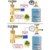 R134A Refrigerator Freon Recharge Hose Kit, R134A AC Refrigerant Charging Hose Gauge, Bullet Piercing Valve Hose Refrigerant Can Tap
