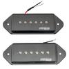 Wilkinson WO90 Ceramic P90 Pickups and Bridges for Les Paul SG Electric Black of Dog-Ear Guitars, (Set 2)
