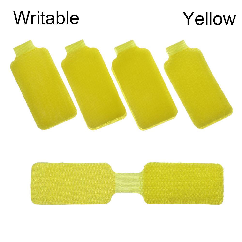 5pcs Writable Nylon Cable Labels Colorful Adhesive Wire Labels Electrical Cables Organize Tie Cord Identification Cord Protector