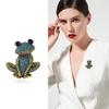 1PC Rhinestone Baroque Style Bear Shrimp Shape For Women Girls Animal Brooches Vintage Coat Suit Accessories Elephant Frog