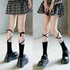 Fashion Stockings Bandage Lolita Long Knee Socks Korea Style Women White Cotton Socks Japanese Cosplay JK Girls Cute Hosiery