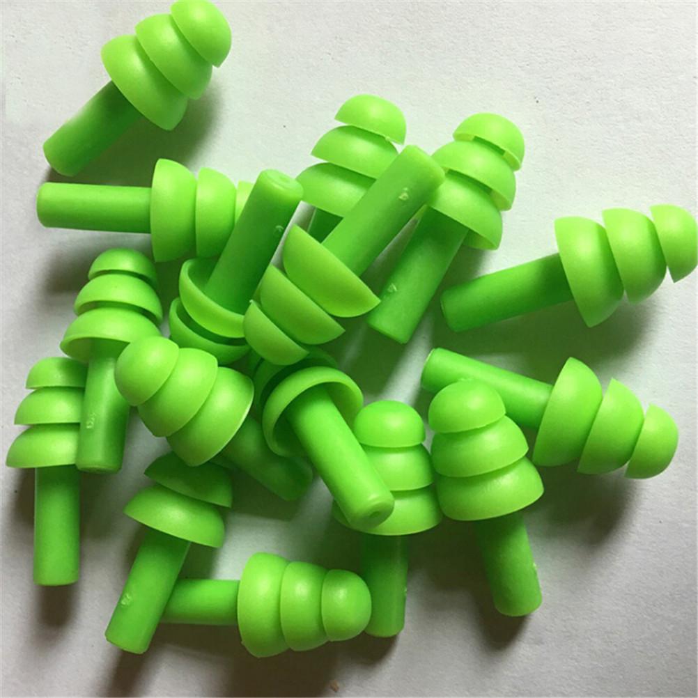 20PCS Ear Plugs Sound Insulation Waterproof Silicone Ear Protection Earplugs Anti-noise Sleeping Plug For Travel Noise Reduction