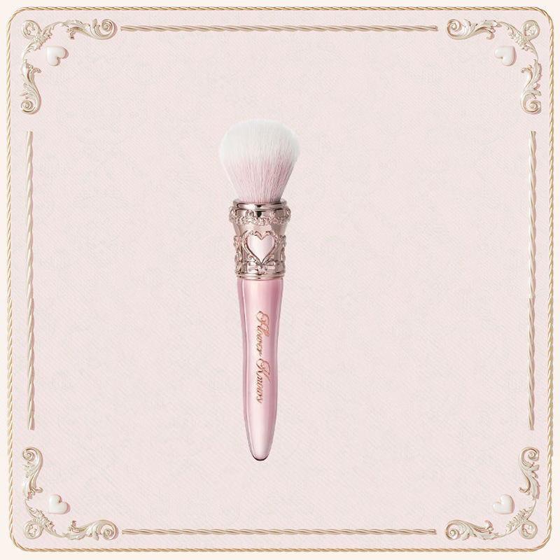 Flower Knows 9th Anniversary 4 Pcs Makeup Set Desktop Vanity Mirror Paddle Brush Air Cushion Comb Brush Holder Blush Brush
