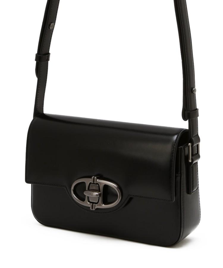 Athe Vanessabruno [Meringue] Black Bottalato Leather Plain Shoulder Bag S Aaba6E363Bk
