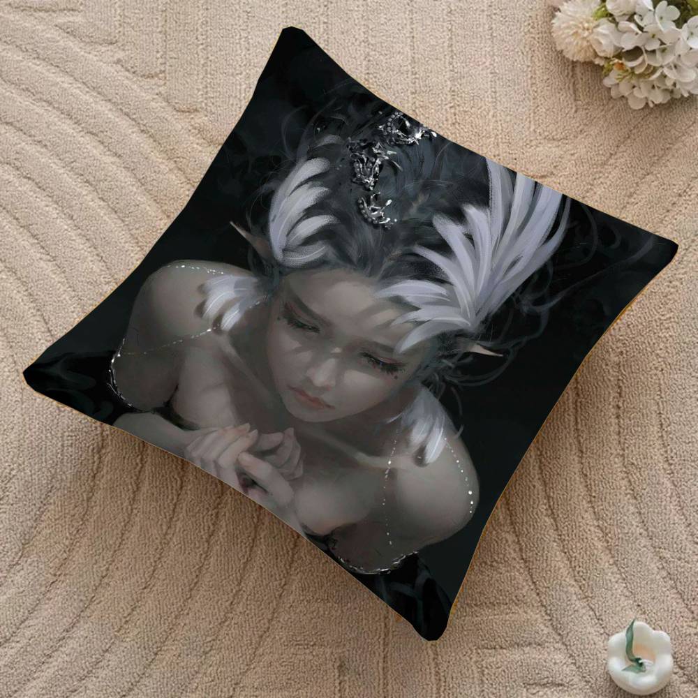 Ice P-Princess Anime G-Ghost Blade Pillow Case Fashion Square Pillowcase Bedroom Sofa Room Ins Decoration Leisure