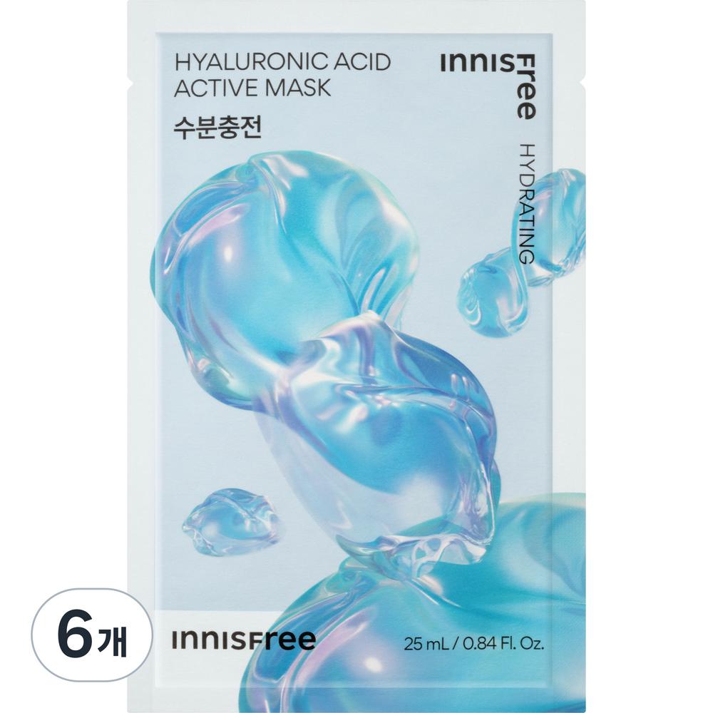 

Активная маска Innisfree Hyaluronic Acid 25 мл, 1 упаковка, 6 шт.