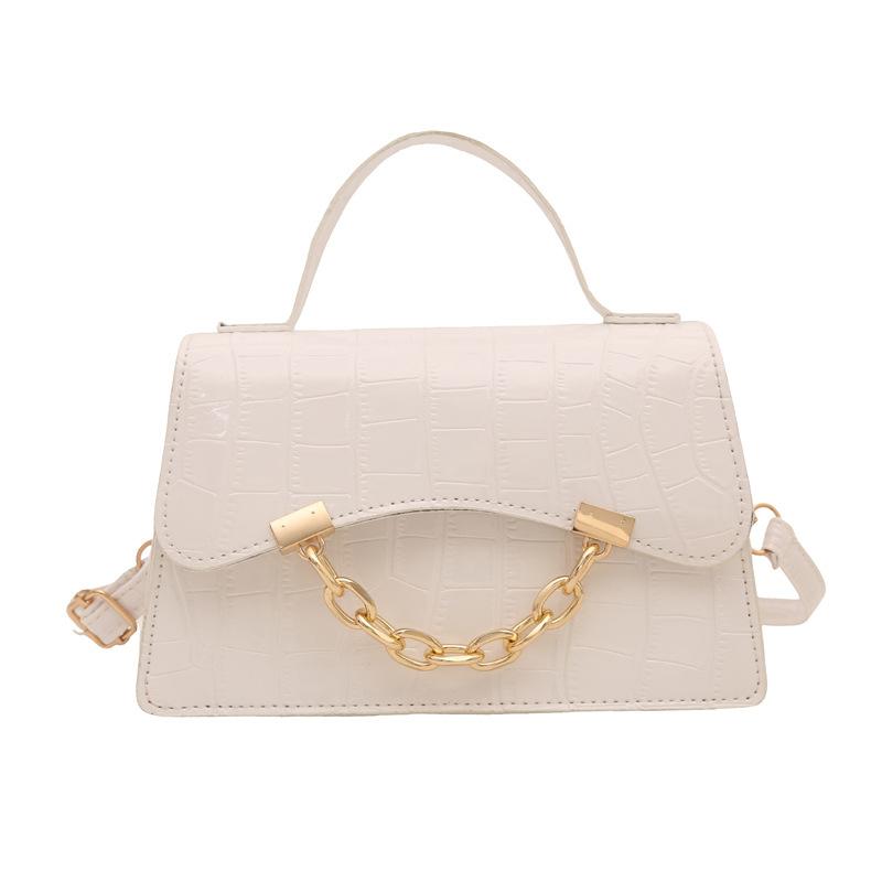 Handbag Chain Decoration Fashion Casual Texture Shoulder Messenger Bag Stone Pattern Small Square Bag