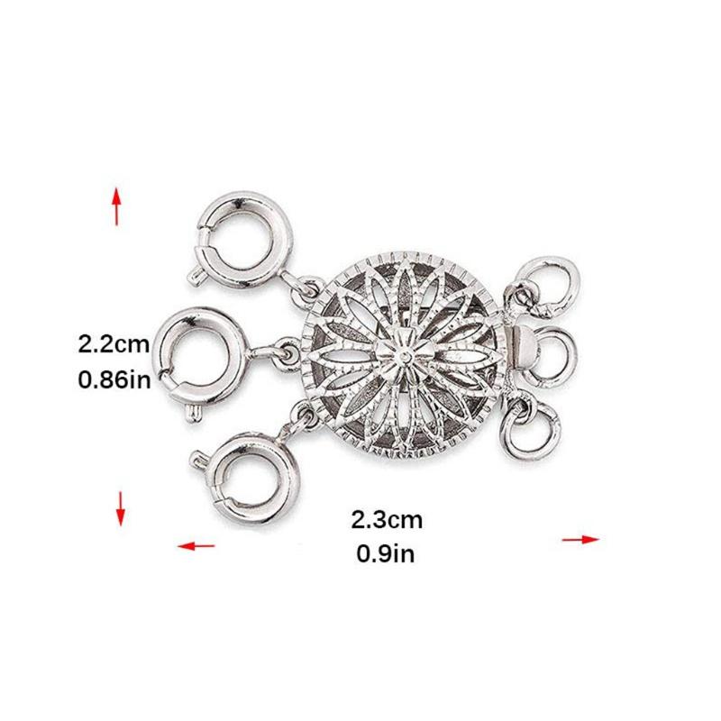 Novelty Lock Magnetic Necklace Clasp Sunflower Stackable Necklace Connector Closure Bracelet Extender for Jewelry Making
