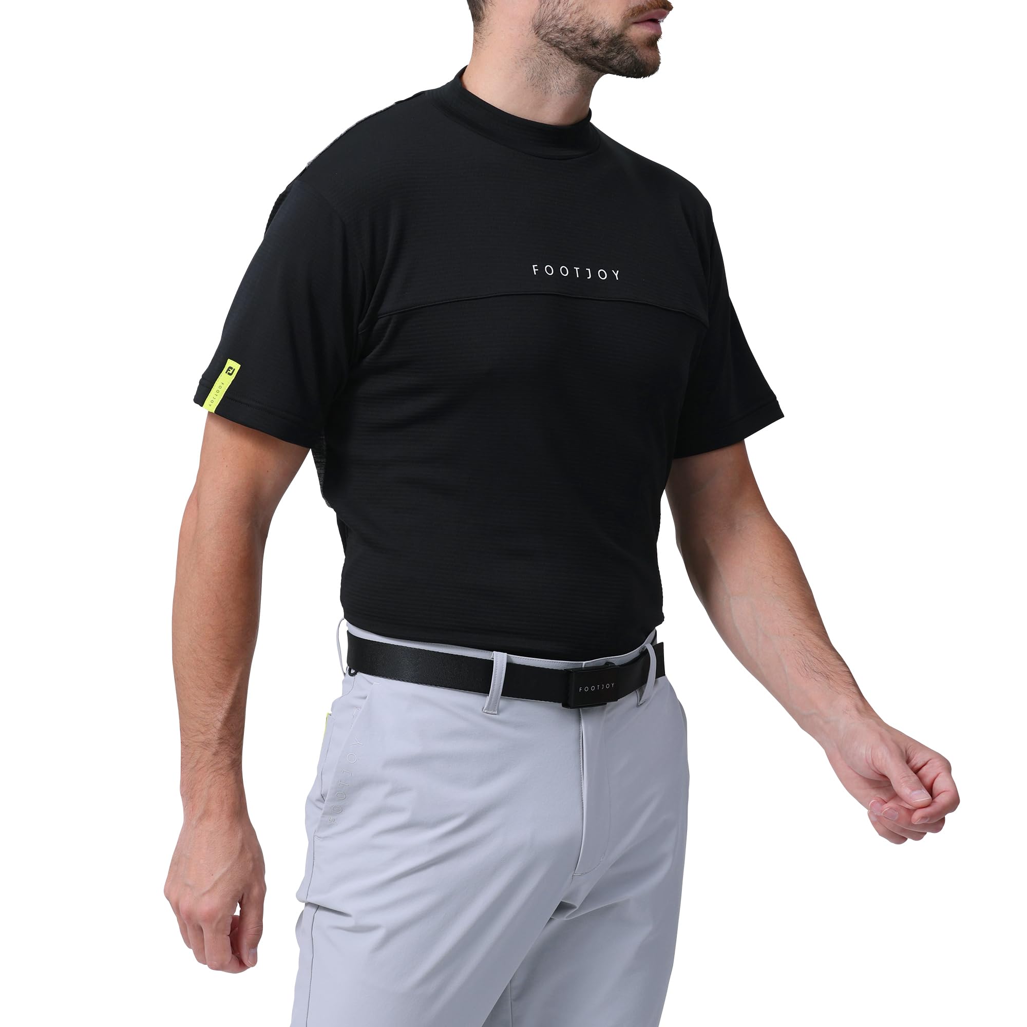 

FootJoy DRY THROUGHLIGHT X-Block Short Sleeve Mock Neck Shirt, Black, Men s, Medium, FJ-S24-S04, 81800-M