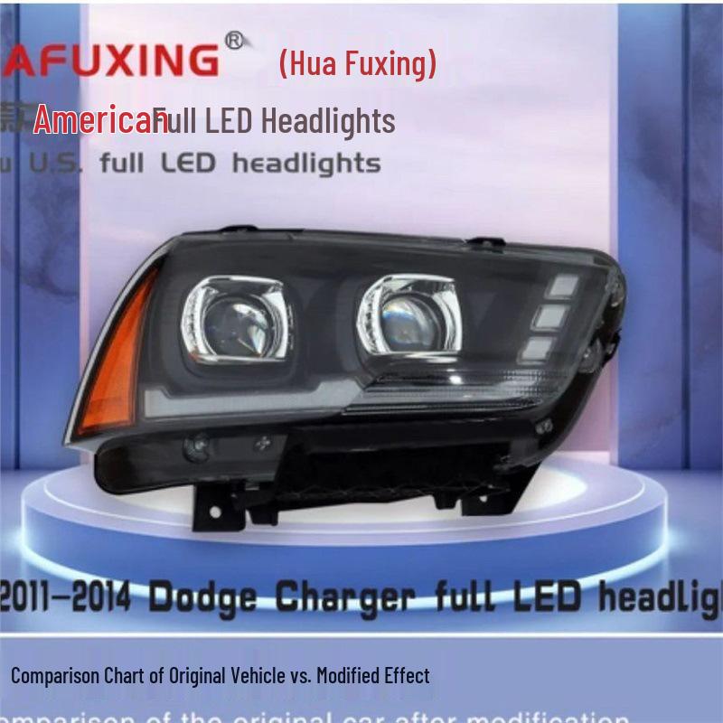 Dodge Charger LED Headlight Assembly with Laser Lens Driver s Side