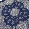 Kakatrend Bandana Navy Paisley 100% Cotton Adult Bandana Handkerchief Unisex Durag Large 55cm X 55cm