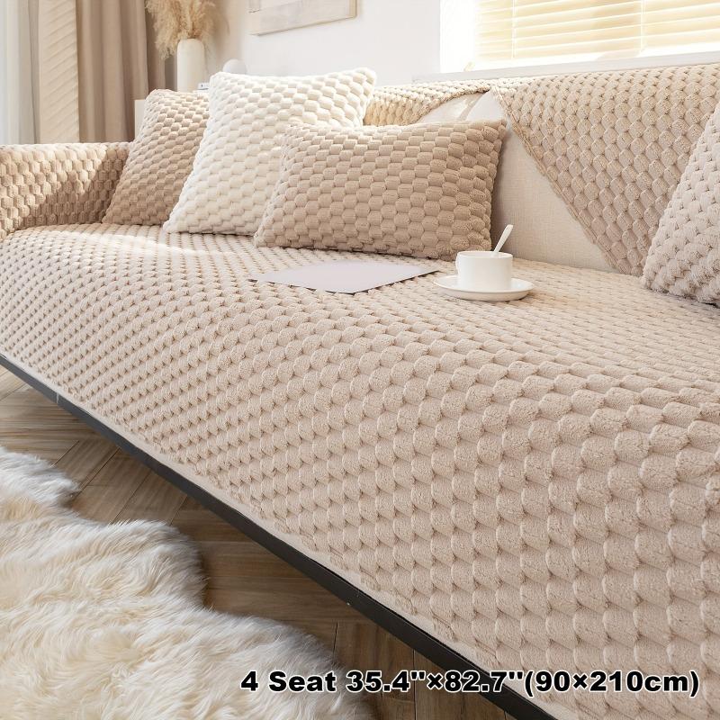 1PC Autumn and Winter Plush Sofa Cushion Thickened Seat Cushion Non-slip Sofa Cover Cover Cloth