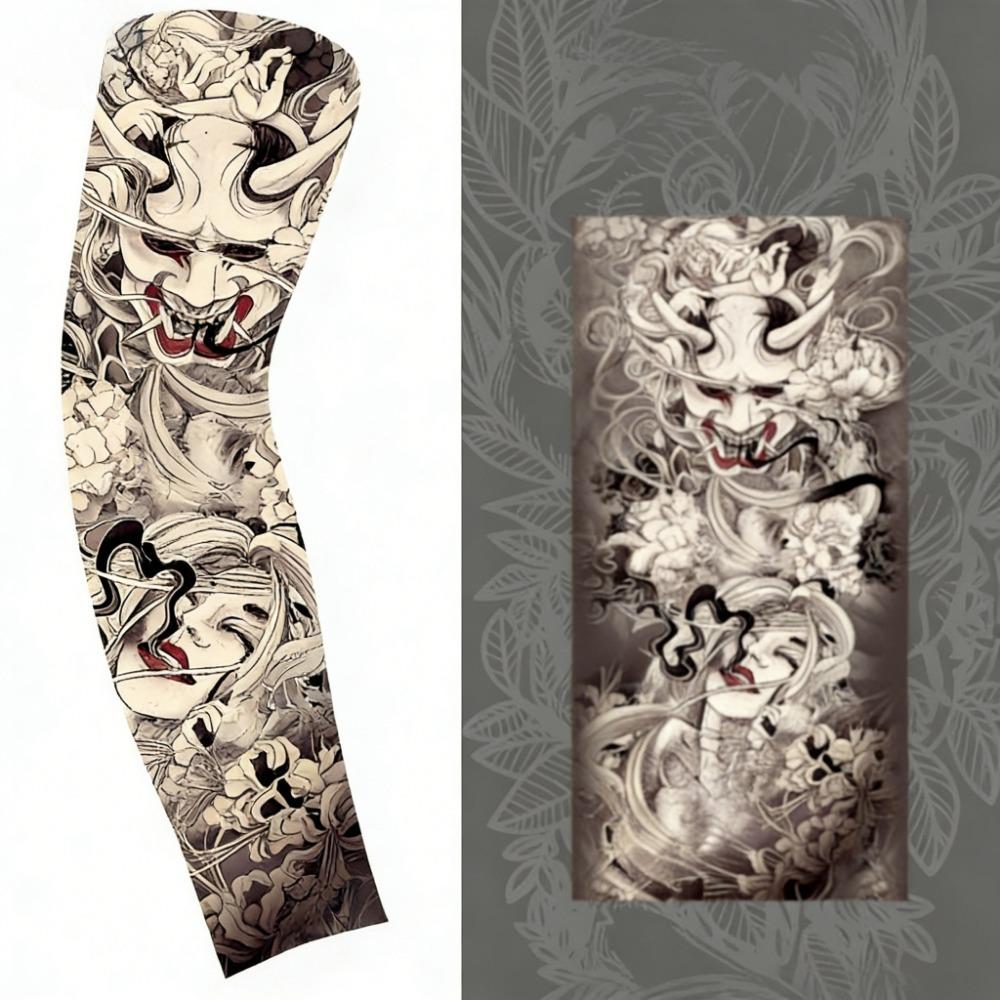 2Pcs Seamless Breathable Arm Sleeves, Outdoor Sports Sun Protection Tattoo Arm Cover for Daily Outdoor Activities