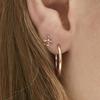 Own Petite Ribbon One-Touch Earrings (14k / 18k Gold)