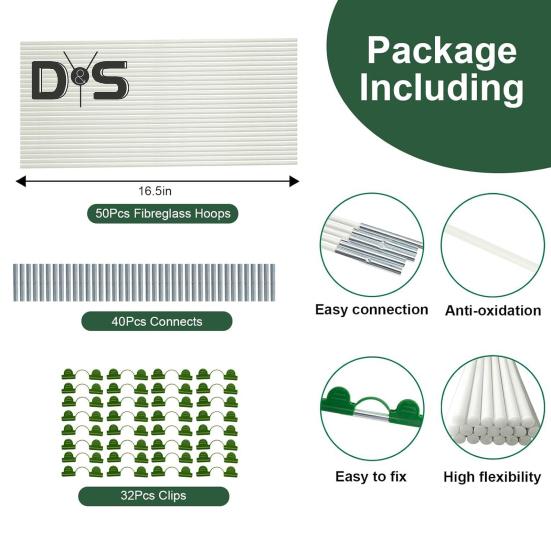 25/36/50Pcs Plant Support Piles Easy Installation Ultra-Fine Garden Stakes Rust-resistant Garden Pillars Home Garden Supplies