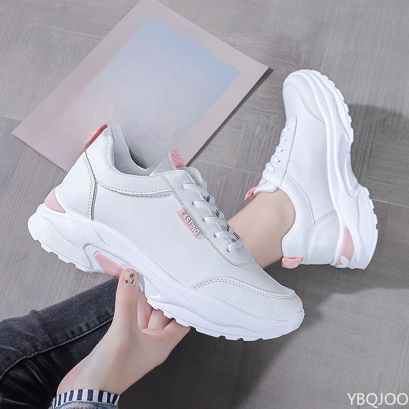 Kobiety wiosna nowe Modne wszechstronne buty sportowe damskie minimalistyczne buty do biegania na grubej podeszwie casualowe wygodne sneakersy
