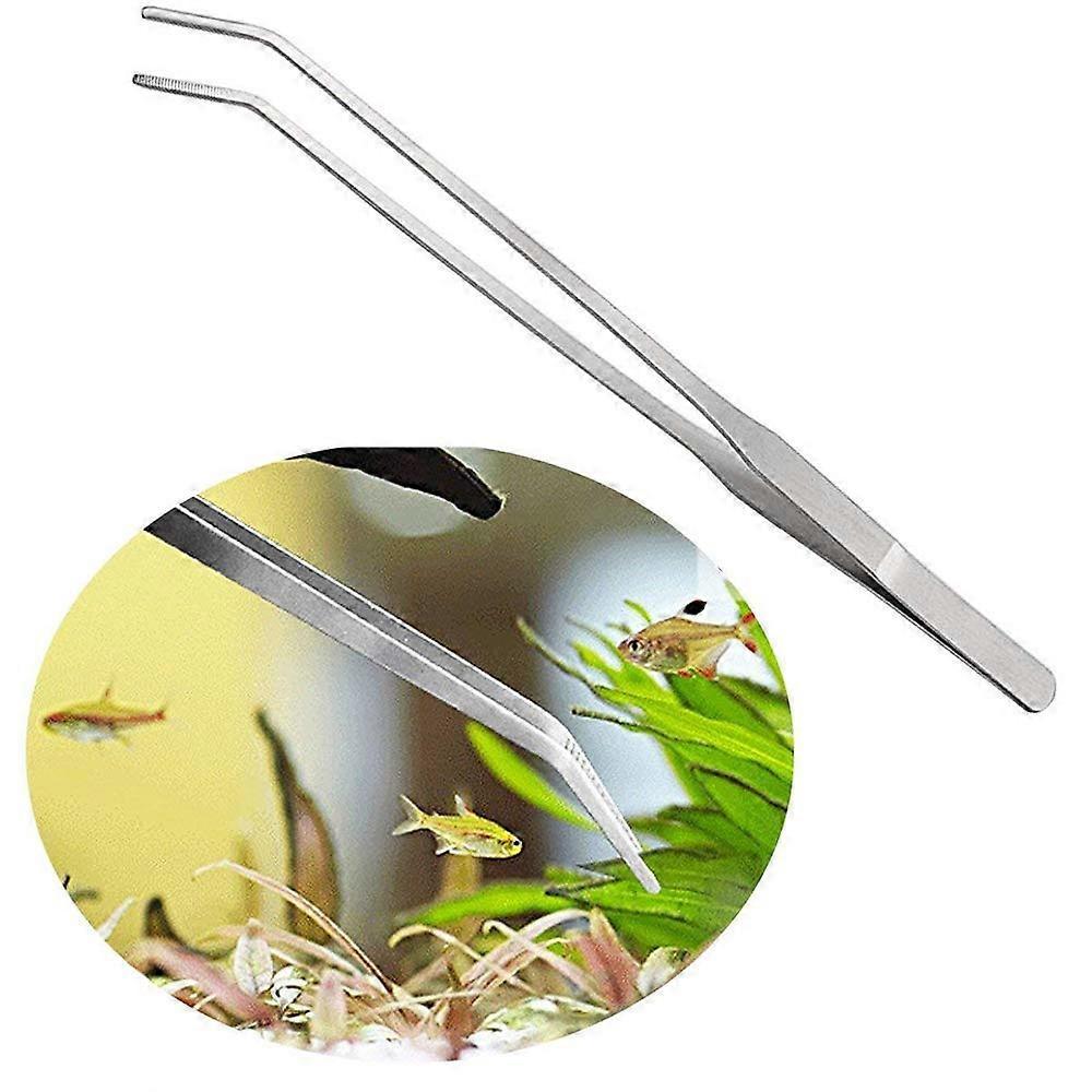3 in 1 Stainless Steel Aquarium Tank Aquatic Plant Tweezers Scissors Tool Set for Fish Tank Plants
