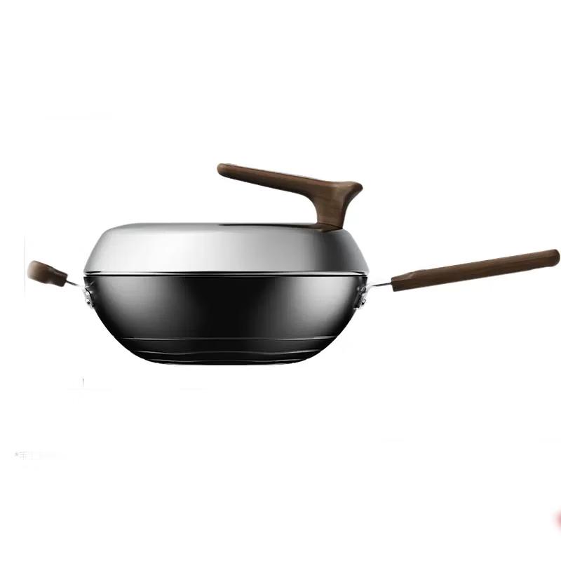 Kangbahe 32cm Rust-Proof Cast Iron Wok
