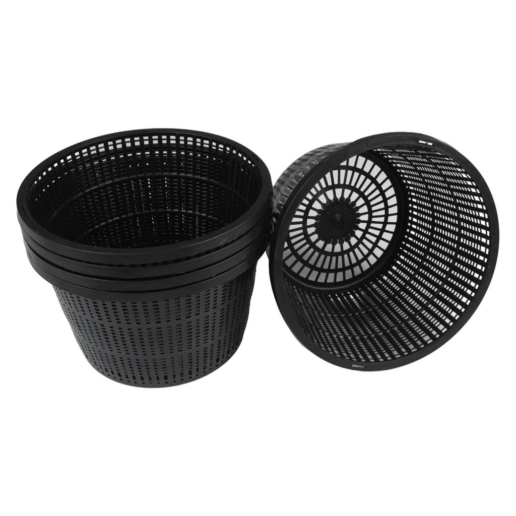 5 Pcs Net Pots For Plant 8.3in Large Aquatic Plant Mesh Net Pots Plastic Flower Basket Garden Decoration Accessories
