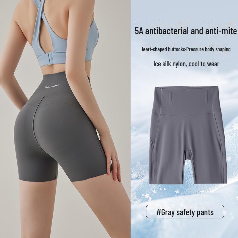 Lulu Women's High Waist Shark Yoga Shorts - Thin, Summer Sports Cycling Pants