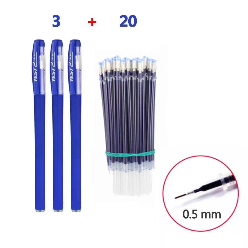European Standard 0.5mm Black Bullet Tip Neutral Pen Set with Office Refills