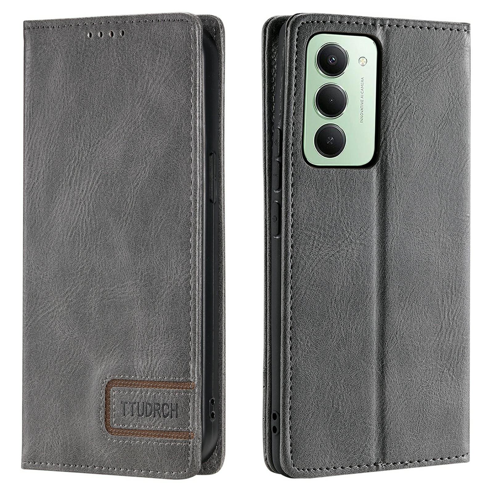 

TTUDRCH Style 007 For Xiaomi Redmi 15 5G (Global) (169mm) Leather Case RFID Blocking Wallet Stand Phone Cover
