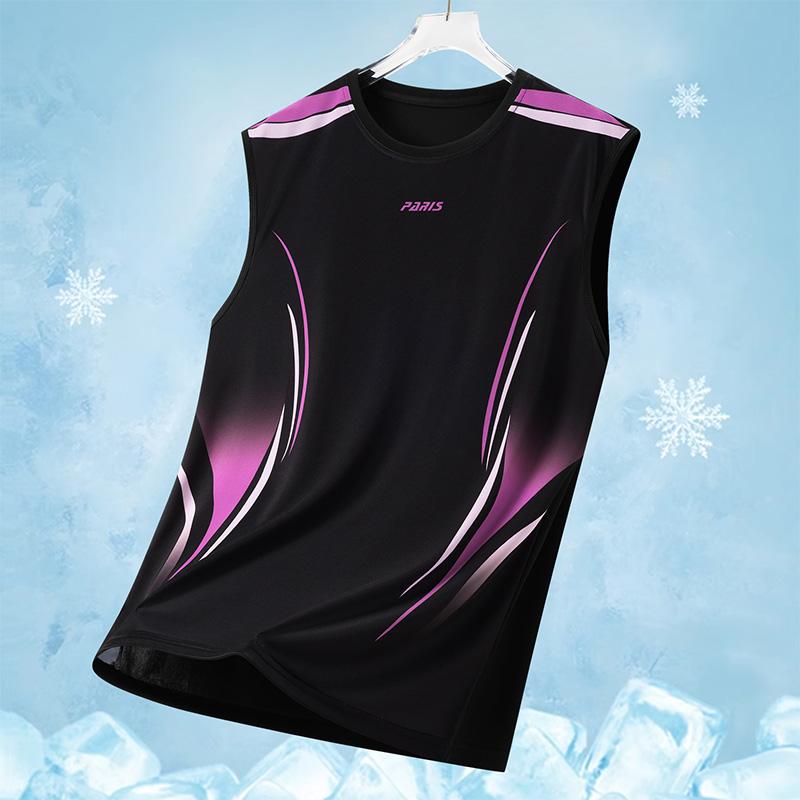 

Мужская градиентная майка, легкая безрукавная футболка с круглым вырезом для летнего бега, модная и свободная 5XL