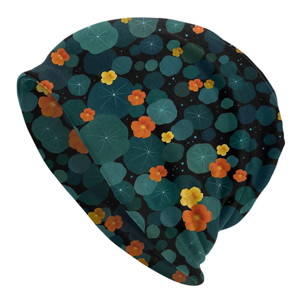 Nasturtium Garden Classic Knit Hat for Adults Available In Versatile Tones Ideal for Subtle Styling During Cool Days or Relaxed Seasons
