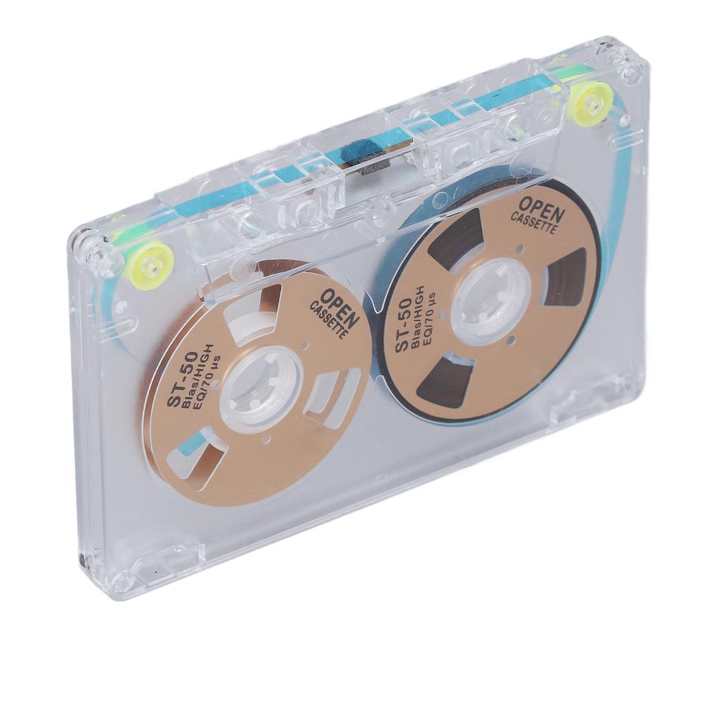 Blank Cassette Tapes High Output Low Noise DIY 46min Recording Time Reel to Reel Cassettes Tape for Music Recording Gold