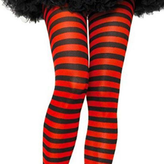 Christmas Stockings Striped High Elasticity Lady Vintage High Waist Pantyhose Cosplay Costume