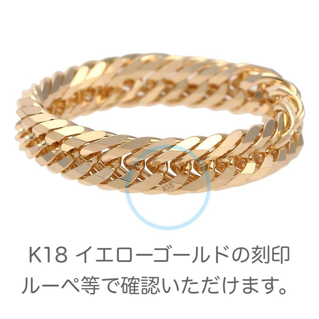18K Gold Curbside Made in Japan Diameter Outer Diameter Size [Fairy Carret] 12-Sided Ring, (Inner 16.3mm, 19.7mm, 11)