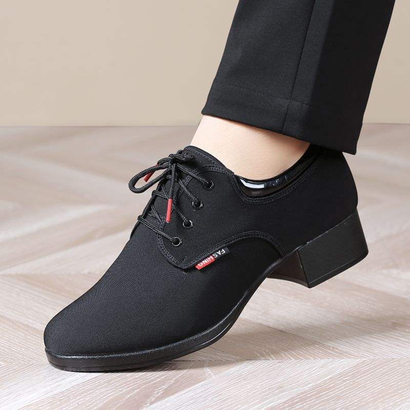 Men's modern dance shoes, black soft-soled square dance dance shoes, Jitba sailor breathable outdoor wear-resistant new models