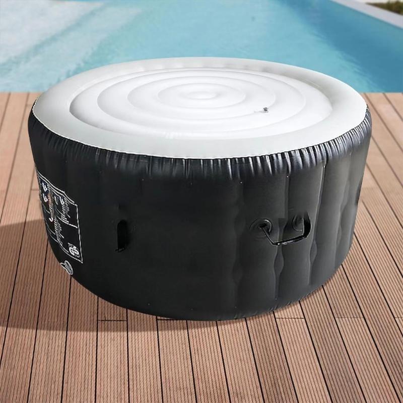 Runde Whirlpool-Aufblasabdeckung Isoliert und Regendicht Energiesparende Abdeckung für ein komfortables Spa-Erlebnis 145cm/165cm