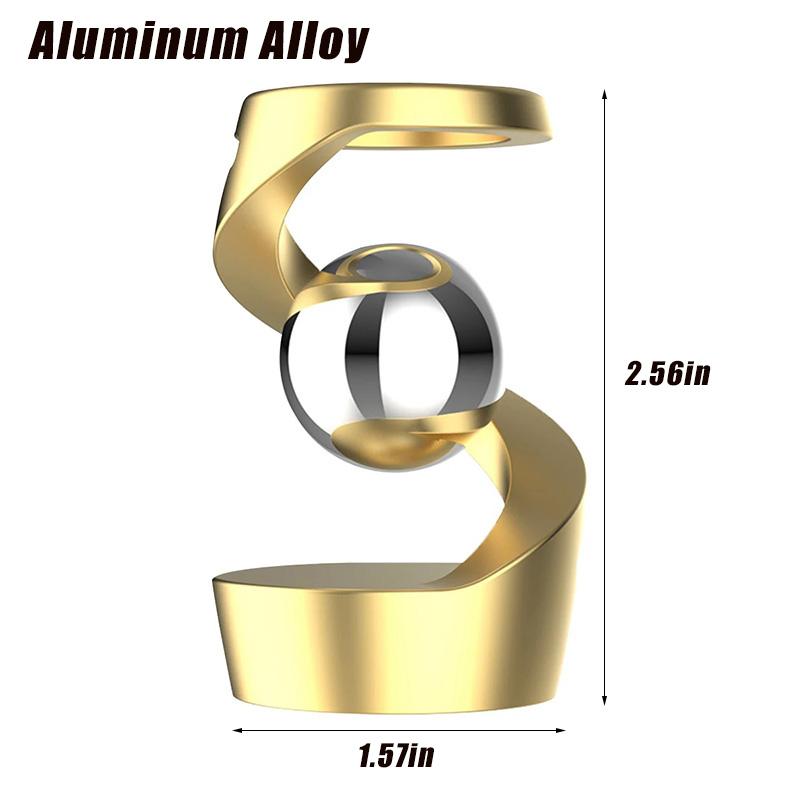 Metal Decompression Visual Levitating Gyroscope, Desktop Rotating Ornament, Stress-Relieving Visual Relaxation Decompression Toy
