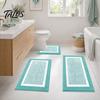 Set da 3pz Tappetini da Bagno, Tappeti da Bagno Altamente Assorbenti Antiscivolo, Tappetini Morbidi Lavabili per Lavandino del Bagno, WC, Vasca da Bagno