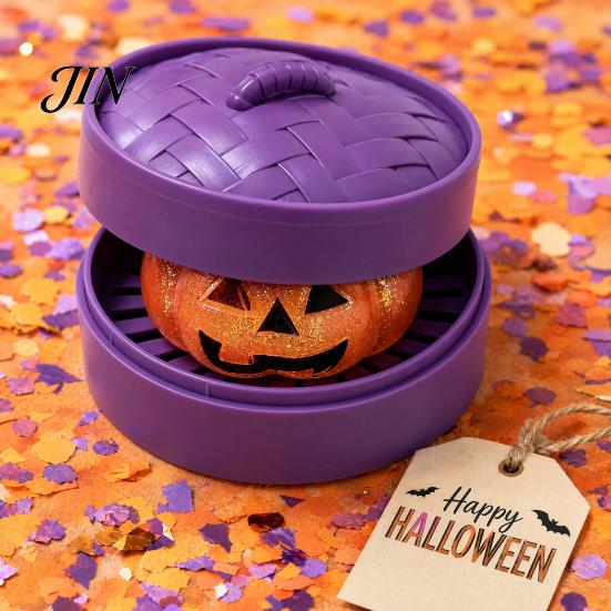 Dumpling Squeeze Toy Halloween Stress Relief Toy, Pumpkin Ghost Steamed Bun Anxiety Sensory Ball Fidget Party Favors Calming