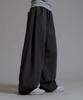 LIKE THE MOST Two-Tuck Longside Overpants_Charcoal