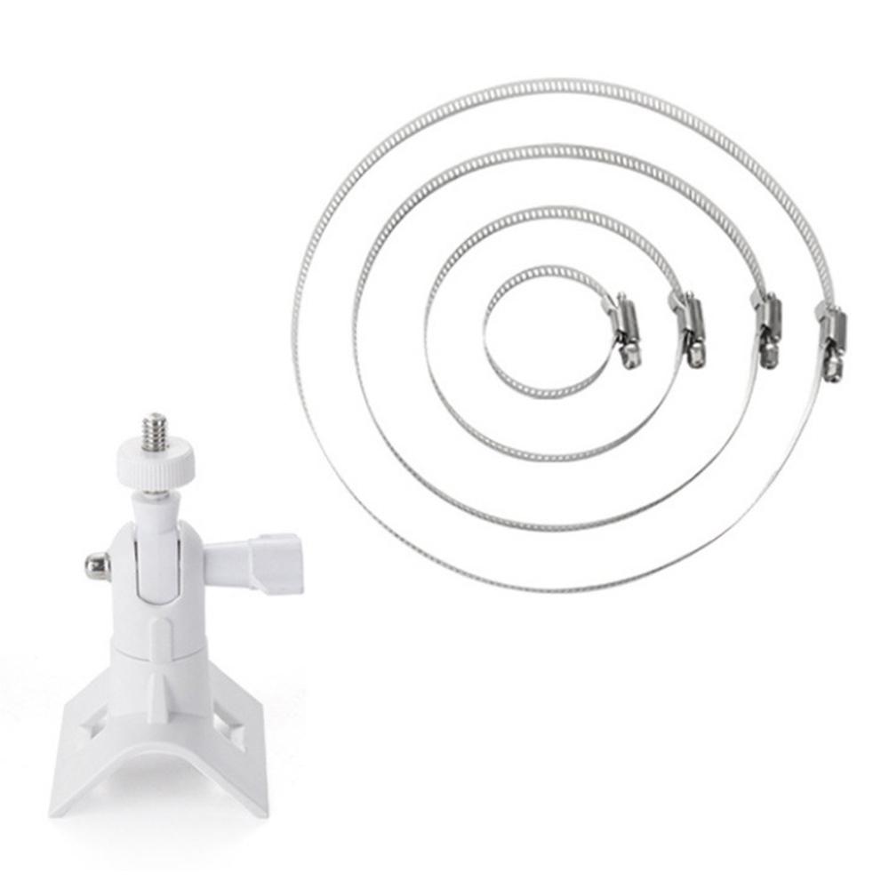 For CCTV Camera 360 Degree Rotatable Pole Mount Bracket with 1/4 Inch Universal Screw Hole Security Camera Clamp Stand