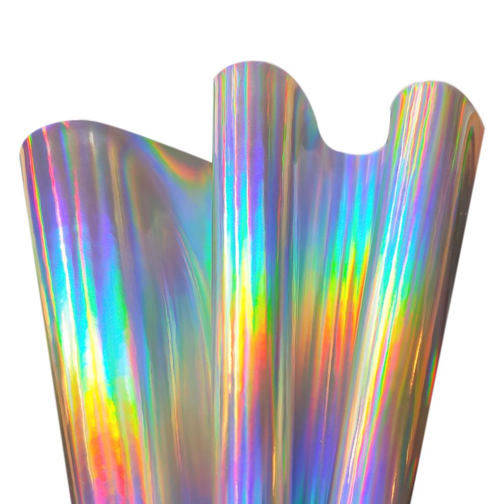 Hologram Iridescent Rainbow Mirrored Faux PU Leather Synthetic Laser Leatherette Fabric Craft Cloth DIY Bows Making Earring