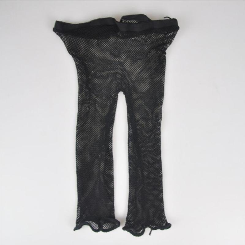 Womens Sexy 1/3 Fishnet Pantyhose Anti Chafing Footless Black Small Mesh Fishnets Tights Fish Net Stockings