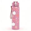 1PC Gingerbread Cookie Christmas Pattern 750ml Color Plastic Sports Water Bottle Leakproof Flip Straw Lid Suitable for Sports Office Home Use