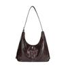 Stor Kapasitet High End og Enkel Tote Bag for Kvinners Moteable Ensfarget Skulderveske Moteable Pendler Crossbody-veske