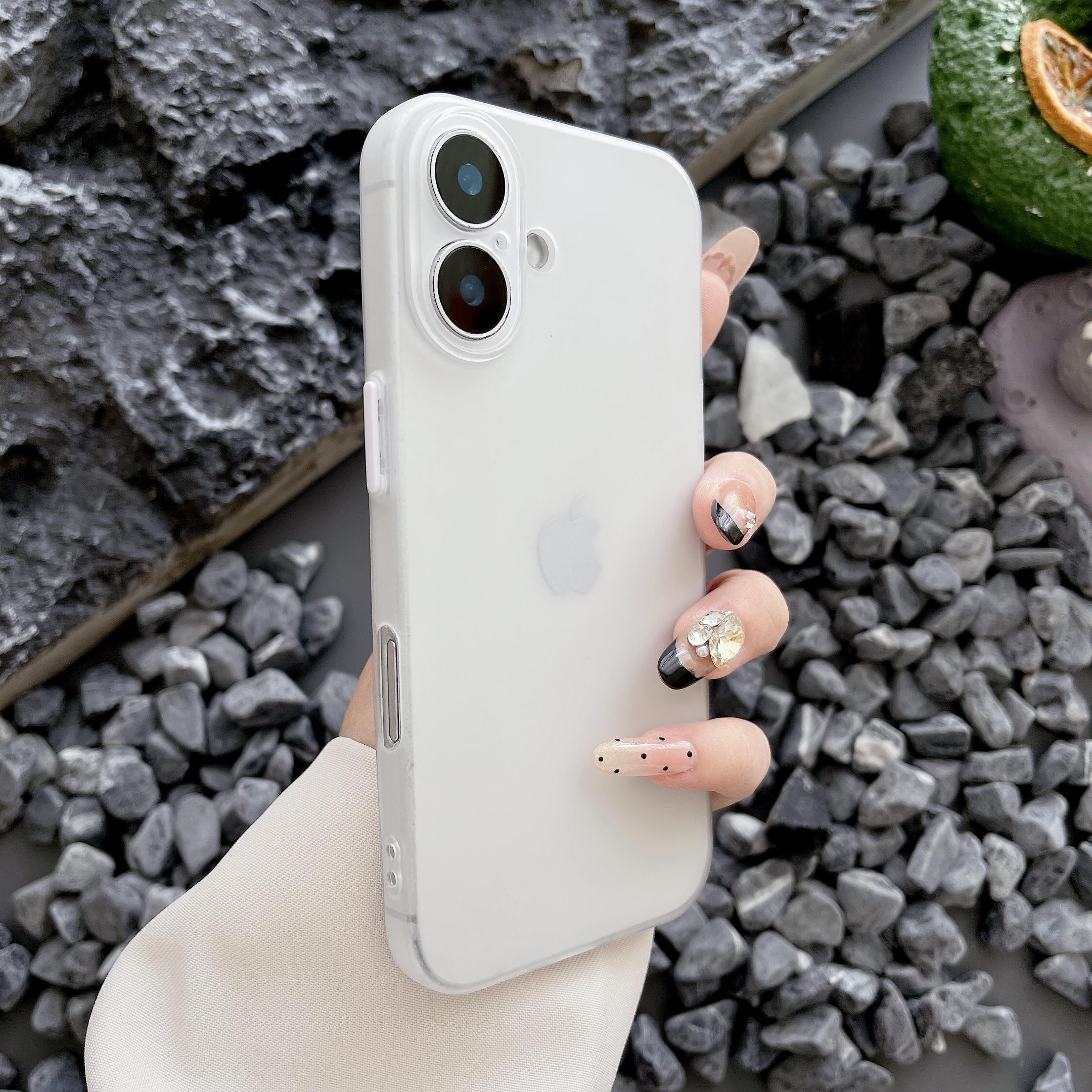 

Ultra Thin Matte Transparent Soft TPU Shockproof Case For iPhone 17 Air 16 15 14 Plus 13 12 Pro Max Frosted Translucent Cover iPhone 15