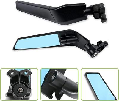Espelhos retrovisores ajustáveis de alumínio para motocicleta, espelho retrovisor para KAWASAKI Ninja 400 650 ZX10R ZX6R Honda CBR Aprilia Suzuki