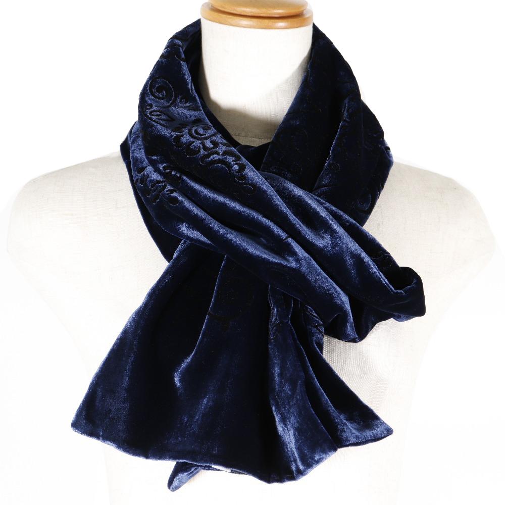 Salvatore Ferragamo Scarf Stall Navy blue Velor Women Used