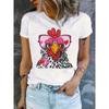 Funny Chicken In Red Heels Graphic T-Shirt Women’s Short Sleeve Humorous Farm Animal Print Top for Daily