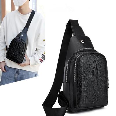 Borsa a tracolla sportiva casual, Portamonete, Custodia per telefono, Borsa pettorale in morbida pelle PU per uomo, Colletto bianco, Lavoro, Affari, Esterno, Viaggio