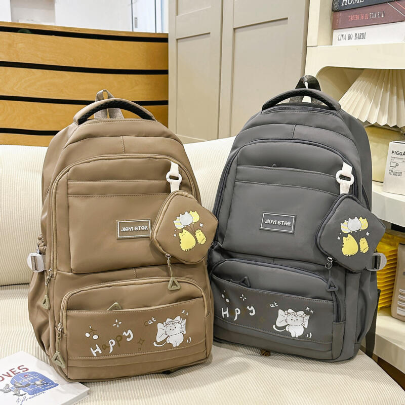 Printed Backpack Large Capacity Student Schoolbag