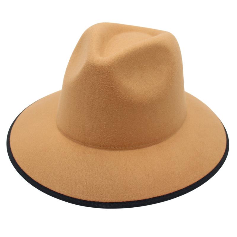 Top Hat do obszywania, Kapelusz Jazzowy Kopułowy, Filcowy Kapelusz w Stylu Zagranicznym Męski i Damski, Kapelusz Wełniany, Kapelusz Fedora, Kapelusz Przeciwsłoneczny.